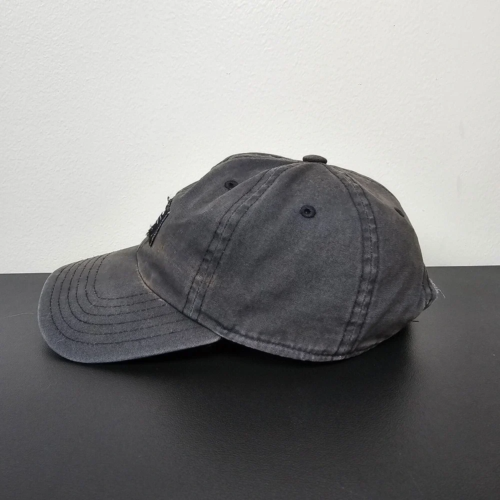 Adidas Hat Cap Mens Strap Back Black Climalite Three Stripe Life Logo Sports Run